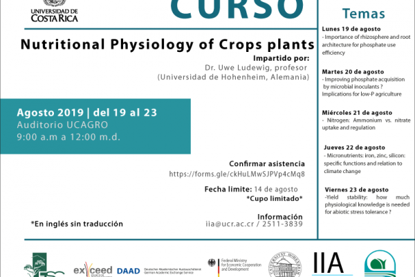 Curso corto: Nutritional Physiology of Crops plants