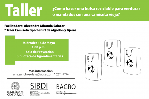 Taller: ¿Cómo hacer una bolsa reciclable para verduras o mandados con una camiseta vieja?