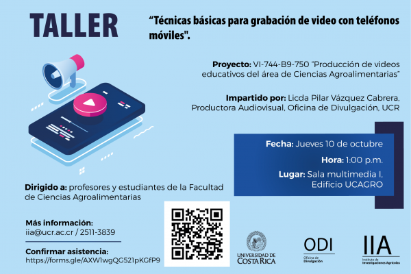 Taller: Técnicas básicas para grabación de video con teléfonos móviles 